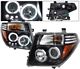 Nissan Frontier 2005-2008 Black Projector Headlights CCFL Halo LED