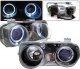 Acura Integra 1998-2001 Black Projector Headlights with Halo