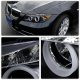 BMW 3 Series Sedan 2006-2008 Black Projector Headlights Halo LED DRL