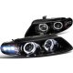 Dodge Avenger 1997-2000 Smoked Projector Headlights Halo LED