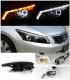 Honda Accord Sedan 2008-2012 Halo Projector Headlights LED DRL Black