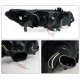 Honda Civic Coupe 2006-2011 Black Projector Headlights LED Strip