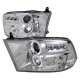 Dodge Ram 2500 2010-2018 Clear Dual Halo Projector Headlights with LED