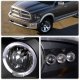 Dodge Ram 2009-2018 Black Dual Halo Projector Headlights with LED