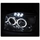 Nissan Frontier 2001-2004 Clear Dual Halo Projector Headlights with LED