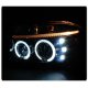 Dodge Dakota 1997-2004 Smoked Halo Projector Headlights with LED