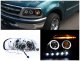 Ford F150 1997-2003 Black Halo Projector Headlights with LED Eyebrow