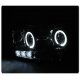 Dodge Ram 2006-2008 Smoked Halo Projector Headlights with LED