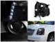 GMC Yukon Denali 2007-2014 Black Projector Headlights with LED