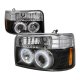 Ford Bronco 1992-1996 Black Dual Halo Projector Headlights