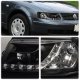 VW Passat 1997-2000 Black Halo Projector Headlights with LED