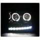 GMC Sierra 3500HD 2007-2014 Smoked Projector Headlights Halo LED DRL