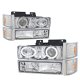 Chevy 1500 Pickup 1994-1998 Clear Halo Headlights and Bumper Lights