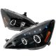 Honda Accord 2003-2007 Black Halo Projector Headlights with LED