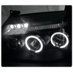 Dodge Magnum 2005-2007 Black Dual Halo Projector Headlights with LED