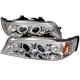 Honda Accord 1994-1997 Clear Halo Projector Headlights with LED