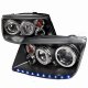 VW Jetta 1999-2004 Black Projector Headlights Halo LED DRL