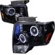 Ford F150 2009-2014 Smoked Halo Projector Headlights with LED