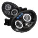 Subaru Impreza 2002-2003 Black Halo Projector Headlights with LED