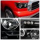 Toyota Sequoia 2008-2017 Black Dual Halo Projector Headlights with LED