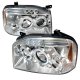 Nissan Frontier 2001-2004 Clear Dual Halo Projector Headlights with LED