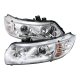 Honda Civic Coupe 2006-2011 Chrome Projector Headlights LED Strip