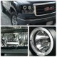 GMC Sierra 2007-2013 Black Projector Headlights Halo LED DRL