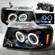 Lincoln Mark LT 2006-2008 Black CCFL Halo Projector Headlights with LED