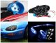 Mazda MX3 1992-1995 Black Projector Headlights Halo LED