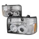 Ford F250 1992-1996 Clear Dual Halo Projector Headlights