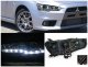 Mitsubishi Lancer 2008-2012 Chrome Projector Headlights LED DRL