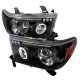 Toyota Sequoia 2008-2017 Black Dual Halo Projector Headlights with LED