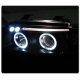 Audi A4 1996-1999 Black Halo Projector Headlights with LED