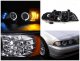 BMW 5 Series 2001-2003 Black Halo Projector Headlights with LED Signal Lights