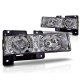 GMC Sierra 3500 1988-1998 Clear Halo Projector Headlights