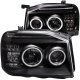 Nissan Frontier 2001-2004 Projector Headlights Black CCFL Halo LED