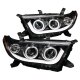 Toyota Highlander 2011-2013 Projector Headlights Black CCFL Halo LED Bar