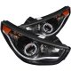 Hyundai Tucson 2010-2012 Projector Headlights Black CCFL Halo LED DRL