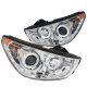 Hyundai Tucson 2010-2012 Projector Headlights Chrome Halo LED DRL