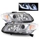 Honda Civic 2012-2013 Projector Headlights Chrome U-Shape Halo