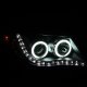 Subaru Forester 2009-2012 Projector Headlights Black CCFL Halo LED DRL