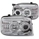 Nissan Frontier 2001-2004 Projector Headlights Chrome CCFL Halo LED