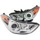 Hyundai Elantra 2011-2013 Projector Headlights Chrome CCFL Halo LED DRL