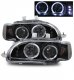 Honda Civic Sedan 1992-1995 Projector Headlights Black Halo LED