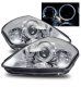 Mitsubishi Eclipse 2000-2005 Projector Headlights Chrome Halo LED