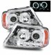 Lincoln Navigator 2003-2006 Projector Headlights Chrome CCFL Halo LED