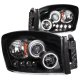 Dodge Ram 2006-2008 Black Projector Headlights with CCFL Halo and LED