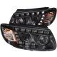 Hyundai Santa Fe 2007-2009 Projector Headlights Black LED Strip