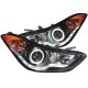 Hyundai Elantra 2011-2013 Projector Headlights Black CCFL Halo LED DRL