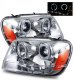 Jeep Grand Cherokee 1999-2004 Projector Headlights Chrome LED DRL Halo